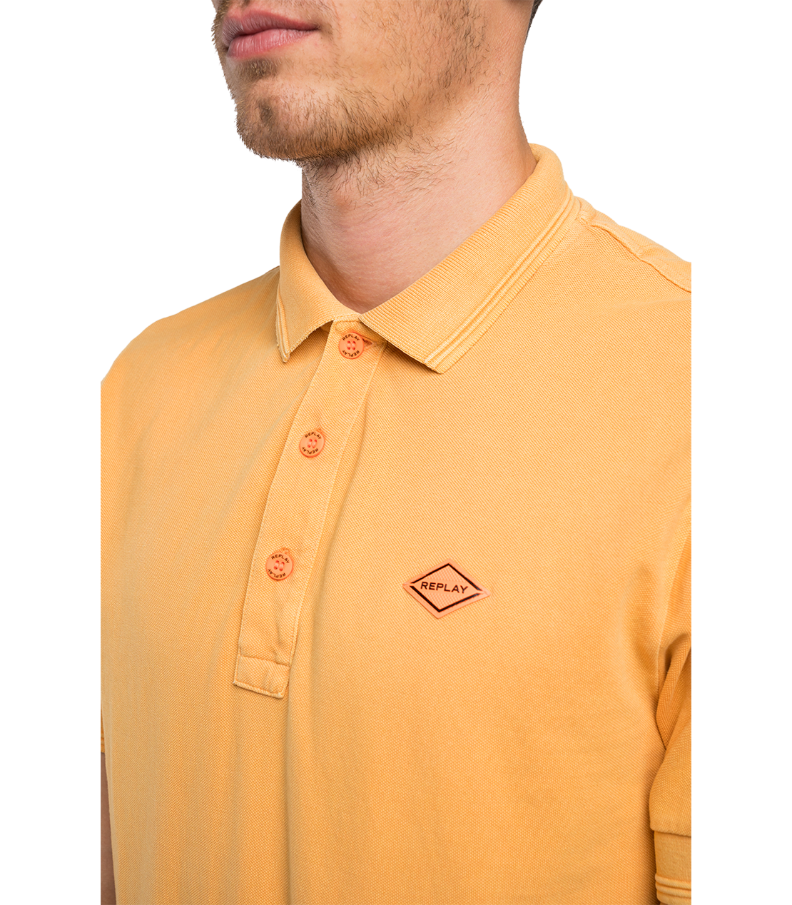 ガーメントダイ コットンピケ ポロシャツ 詳細画像 マンゴー 5